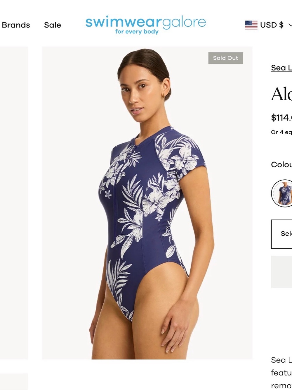 Sea Level Shaping Sunsuit size 10